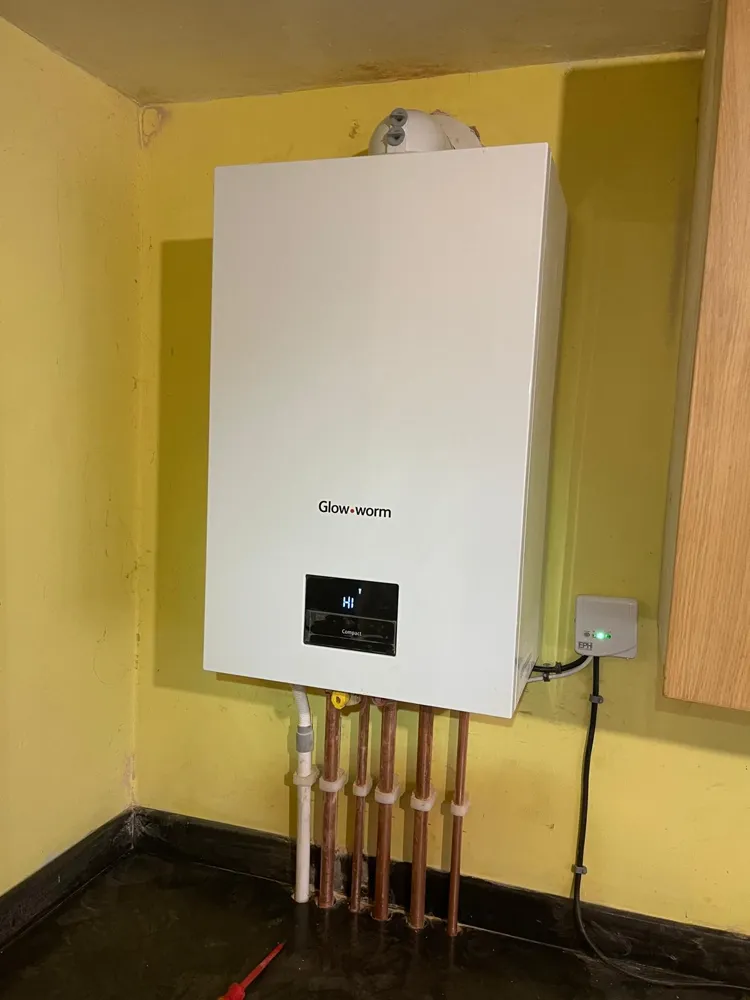 A newly fitted Glow-worm combi