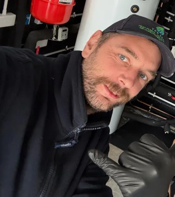 Tom, who runs TPS Boilers, on a job